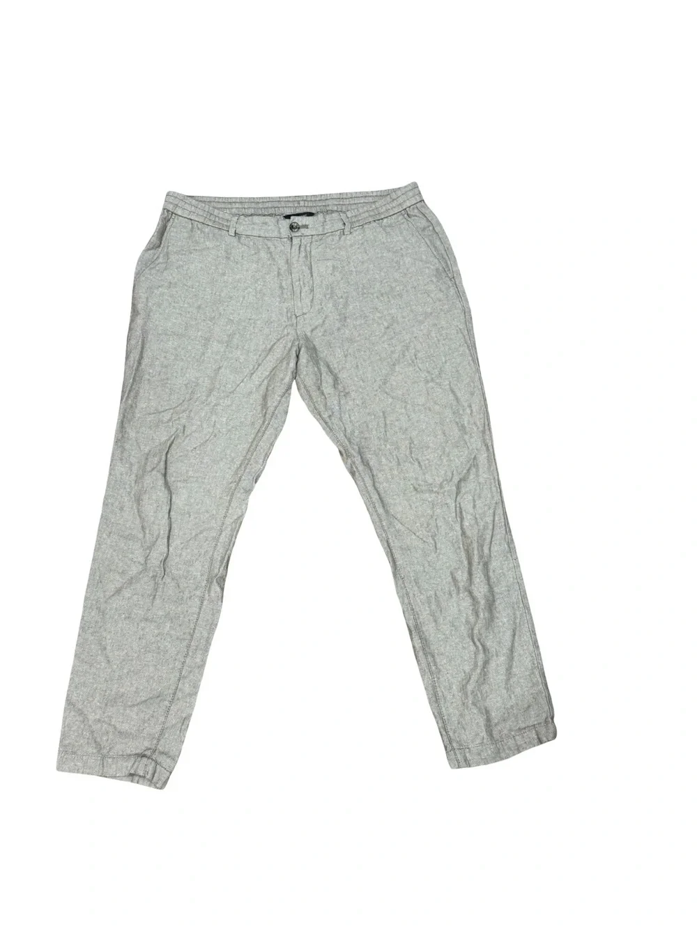 🌿 Banana Republic Men's Athletic Fit Linen Blend Pants Feather Taupe 36x29